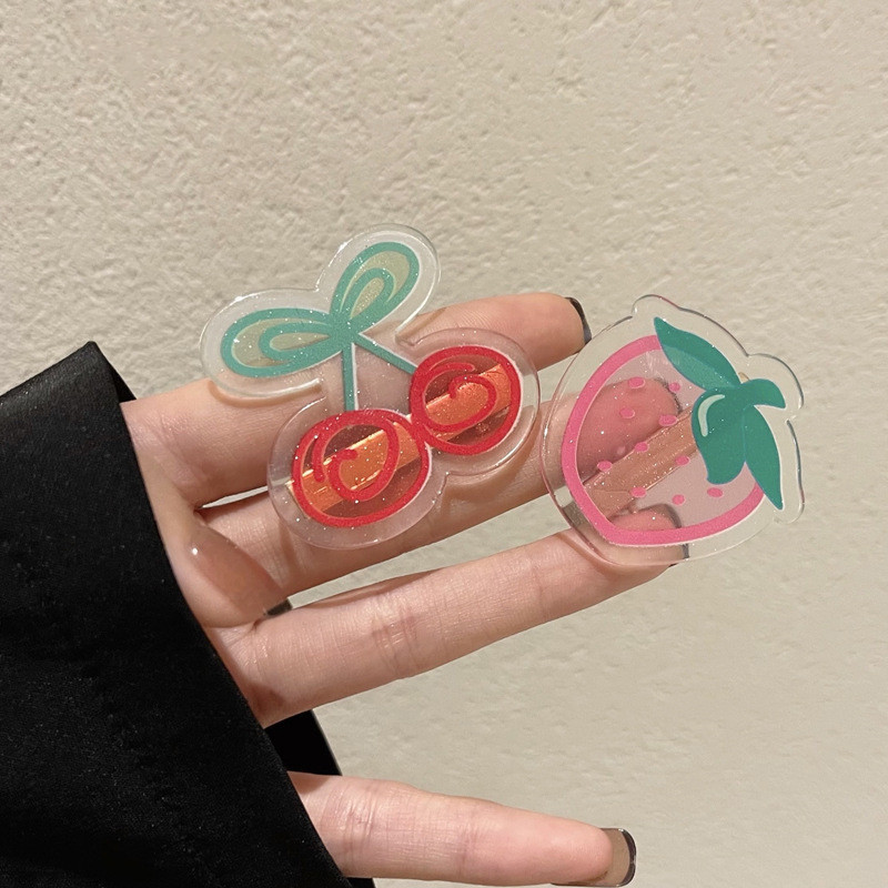 Agrafe de păr Kawaii din desene animate, căpșuni, cireșe, pentru femei, agrafe acrilice pentru femei, accesorii de păr de vară 2022