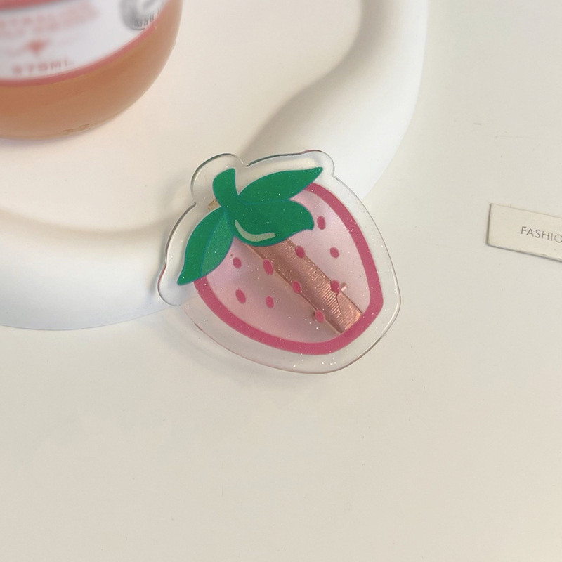 Agrafe de păr Kawaii din desene animate, căpșuni, cireșe, pentru femei, agrafe acrilice pentru femei, accesorii de păr de vară 2022