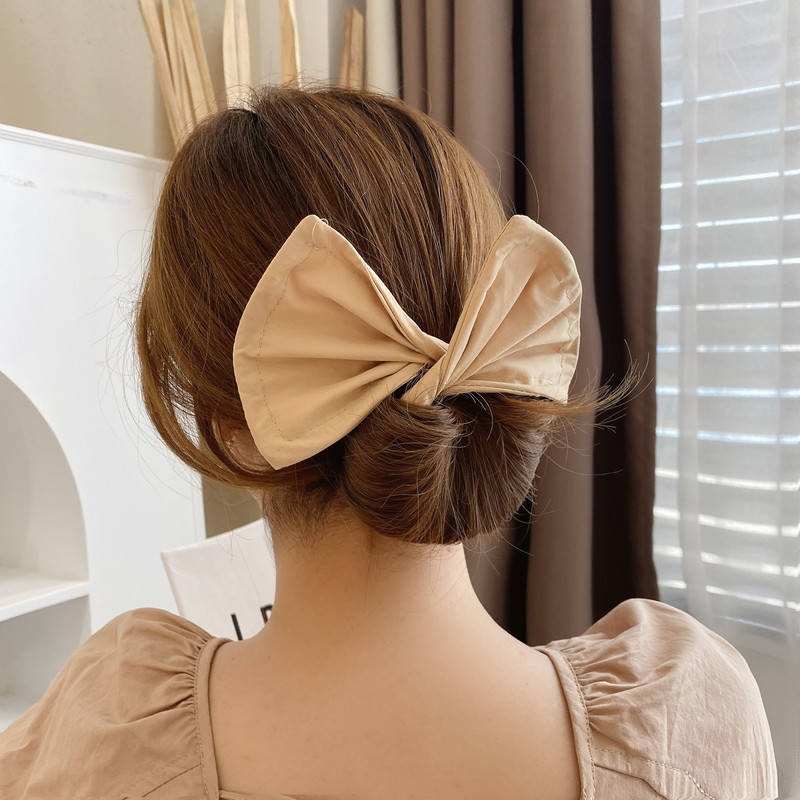 Femei, elegant, solid, coc cu strass, Maruko, pentru coafura DIY, unelte lungi, bentiță cu fundă, bentițe, accesorii de păr la modă