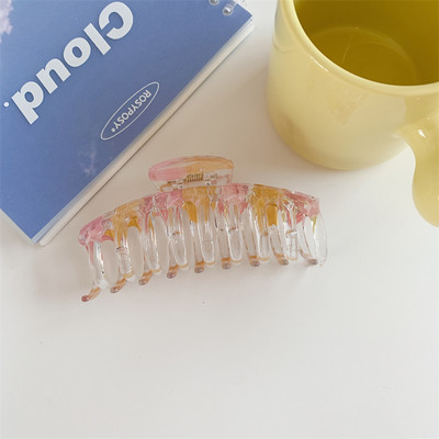 Gheare de păr din rășină geometrică de modă Dimensiuni mari Pătrate de crabi Cleme de păr din carouri pentru femei Accesorii de păr șic