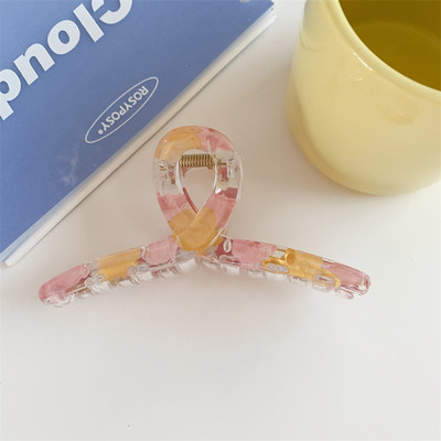 Gheare de păr din rășină geometrică de modă Dimensiuni mari Pătrate de crabi Cleme de păr din carouri pentru femei Accesorii de păr șic