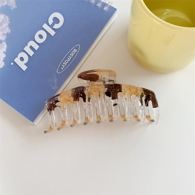 Gheare de păr din rășină geometrică de modă Dimensiuni mari Pătrate de crabi Cleme de păr din carouri pentru femei Accesorii de păr șic