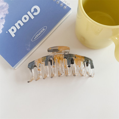 Gheare de păr din rășină geometrică de modă Dimensiuni mari Pătrate de crabi Cleme de păr din carouri pentru femei Accesorii de păr șic