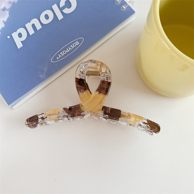 Gheare de păr din rășină geometrică de modă Dimensiuni mari Pătrate de crabi Cleme de păr din carouri pentru femei Accesorii de păr șic