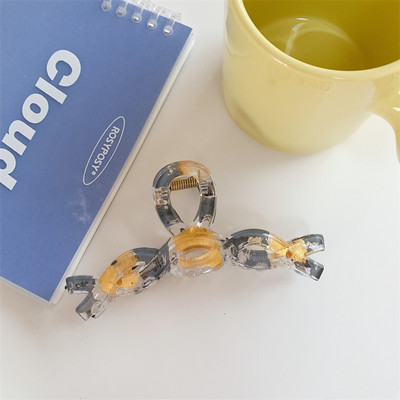 Gheare de păr din rășină geometrică de modă Dimensiuni mari Pătrate de crabi Cleme de păr din carouri pentru femei Accesorii de păr șic