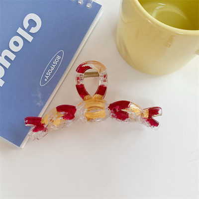 Gheare de păr din rășină geometrică de modă Dimensiuni mari Pătrate de crabi Cleme de păr din carouri pentru femei Accesorii de păr șic