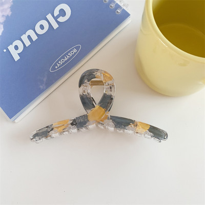 Gheare de păr din rășină geometrică de modă Dimensiuni mari Pătrate de crabi Cleme de păr din carouri pentru femei Accesorii de păr șic