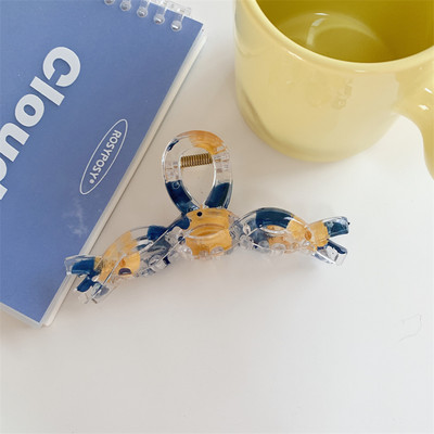 Gheare de păr din rășină geometrică de modă Dimensiuni mari Pătrate de crabi Cleme de păr din carouri pentru femei Accesorii de păr șic