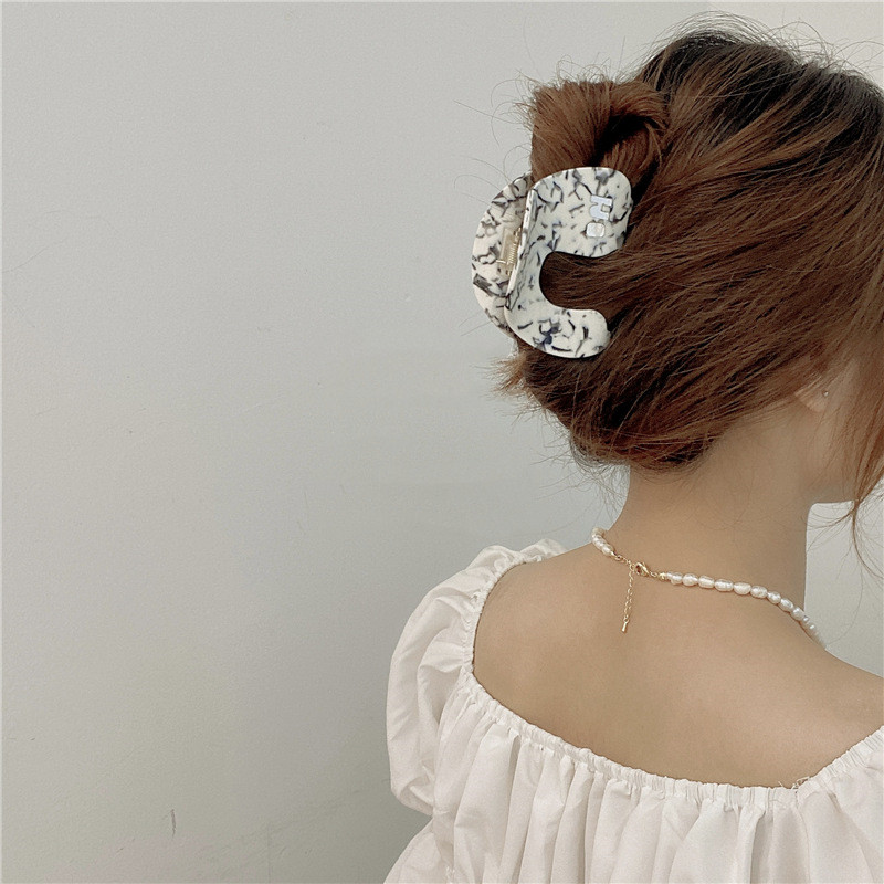 Moda coreeană Nouă clemă de păr geometrică cu acetat de culoarea jeleului, dulce, fetiță, de dimensiune mare, clemă de păr pentru femei, accesorii de păr