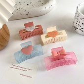 Agrafă Păr Crab Acrilic Inimă Iubire Pătrată Pentru Fată Dimensiune Mare Gheare De Păr Colorat Înghețat Femei Accesorii De Păr Simple