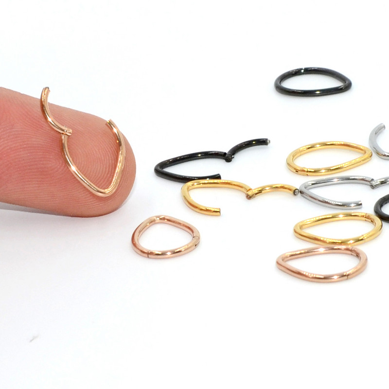 4db könnycsepp septum orrcsattanó piercing orr ajak szegmens csuklós gyűrűk fülbevalók Helix porc Tragus alvó testékszerek