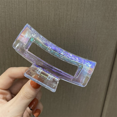 2022, noua moda, geometrică, colorată, accesorii de păr, simplu, transparent, agrafă de păr de crab, rășină, de dimensiuni mari, pentru femei, fete