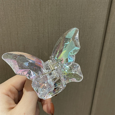 2022, noua moda, geometrică, colorată, accesorii de păr, simplu, transparent, agrafă de păr de crab, rășină, de dimensiuni mari, pentru femei, fete