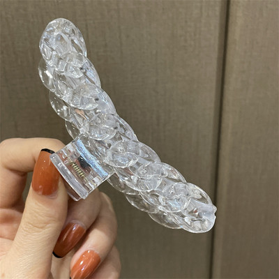 2022, noua moda, geometrică, colorată, accesorii de păr, simplu, transparent, agrafă de păr de crab, rășină, de dimensiuni mari, pentru femei, fete