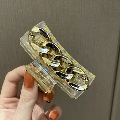 2022, noua moda, geometrică, colorată, accesorii de păr, simplu, transparent, agrafă de păr de crab, rășină, de dimensiuni mari, pentru femei, fete