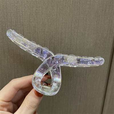 2022, noua moda, geometrică, colorată, accesorii de păr, simplu, transparent, agrafă de păr de crab, rășină, de dimensiuni mari, pentru femei, fete