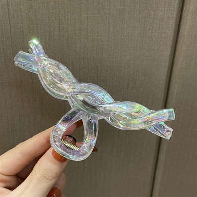 2022, noua moda, geometrică, colorată, accesorii de păr, simplu, transparent, agrafă de păr de crab, rășină, de dimensiuni mari, pentru femei, fete