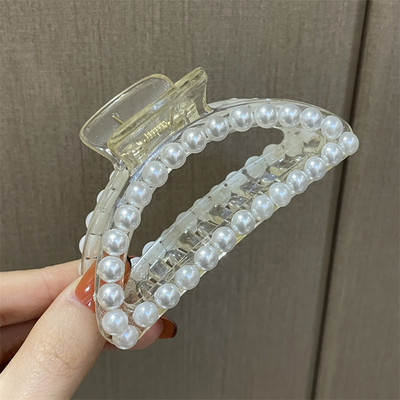 2022, noua moda, geometrică, colorată, accesorii de păr, simplu, transparent, agrafă de păr de crab, rășină, de dimensiuni mari, pentru femei, fete