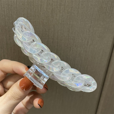 2022, noua moda, geometrică, colorată, accesorii de păr, simplu, transparent, agrafă de păr de crab, rășină, de dimensiuni mari, pentru femei, fete