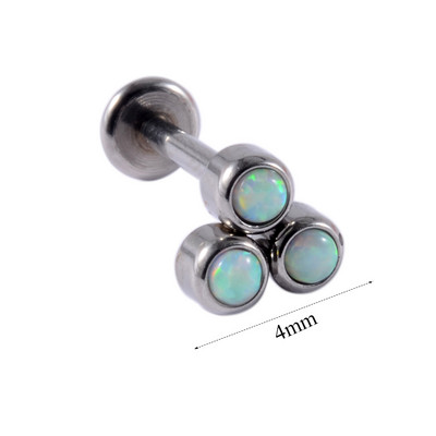 1 buc din oțel inoxidabil paw opal buze Stud Labret piercing CZ Gem Cluster ureche cartilaj Helix Lobe Conch Cercei Bijuterii pentru corp 16g