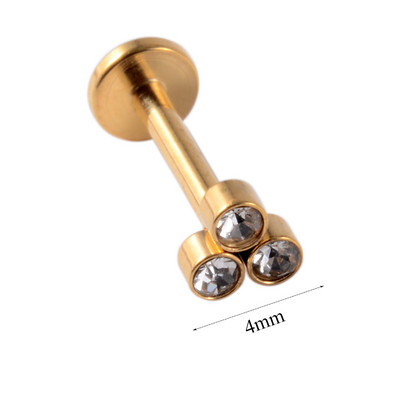 1 buc din oțel inoxidabil paw opal buze Stud Labret piercing CZ Gem Cluster ureche cartilaj Helix Lobe Conch Cercei Bijuterii pentru corp 16g