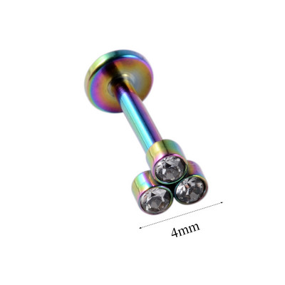 1 buc din oțel inoxidabil paw opal buze Stud Labret piercing CZ Gem Cluster ureche cartilaj Helix Lobe Conch Cercei Bijuterii pentru corp 16g