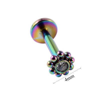 1 buc din oțel inoxidabil paw opal buze Stud Labret piercing CZ Gem Cluster ureche cartilaj Helix Lobe Conch Cercei Bijuterii pentru corp 16g