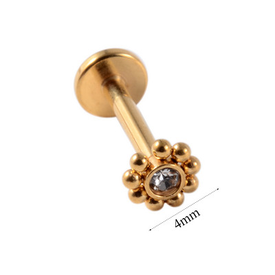 1 buc din oțel inoxidabil paw opal buze Stud Labret piercing CZ Gem Cluster ureche cartilaj Helix Lobe Conch Cercei Bijuterii pentru corp 16g