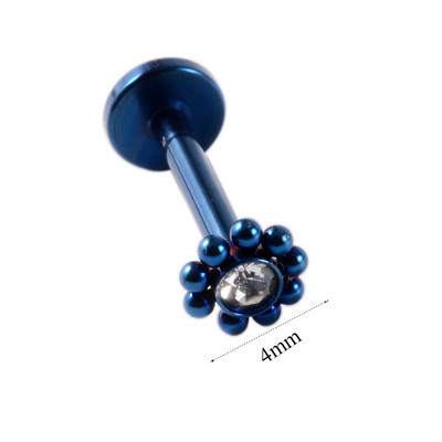 1 buc din oțel inoxidabil paw opal buze Stud Labret piercing CZ Gem Cluster ureche cartilaj Helix Lobe Conch Cercei Bijuterii pentru corp 16g