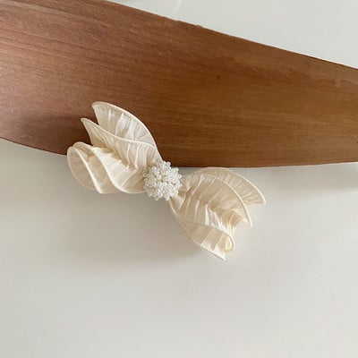Elegáns sifon csípős hajtűcsavarok női gyöngyvirág rugalmas hajgumik Korea divatos fejdísz hajkiegészítők