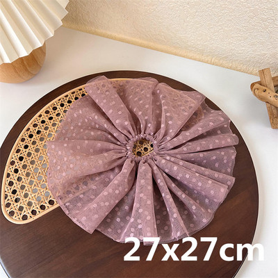 Scrunchiese din dantelă cu buline pentru fete de vară 2022 Dimensiune mare Dulci plasă frânghii de păr pufoase Benzi elastice pentru păr Suporturi pentru coadă de cal din cauciuc