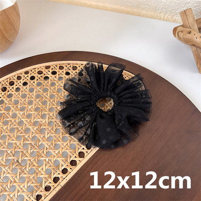 Scrunchiese din dantelă cu buline pentru fete de vară 2022 Dimensiune mare Dulci plasă frânghii de păr pufoase Benzi elastice pentru păr Suporturi pentru coadă de cal din cauciuc