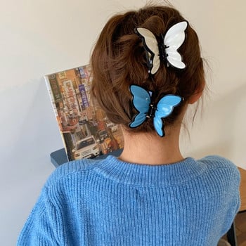 2022 Ρητίνη Butterfly Hair Claw Barrettes Sweet Fairy Geometric Hair Clip Gradient Hairpin Claws Γυναικεία αξεσουάρ μαλλιών