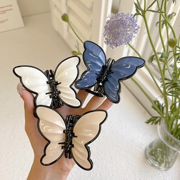 2022 Ρητίνη Butterfly Hair Claw Barrettes Sweet Fairy Geometric Hair Clip Gradient Hairpin Claws Γυναικεία αξεσουάρ μαλλιών