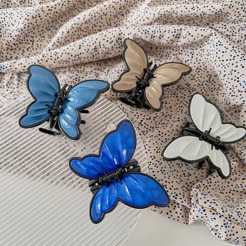 2022 Ρητίνη Butterfly Hair Claw Barrettes Sweet Fairy Geometric Hair Clip Gradient Hairpin Claws Γυναικεία αξεσουάρ μαλλιών