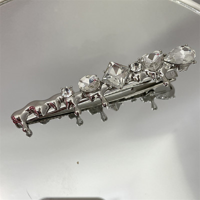 Fată de modă coreeană Agrafă de păr metal cu strasuri Agrafă pentru picior de rață Accesorii de păr pentru femei