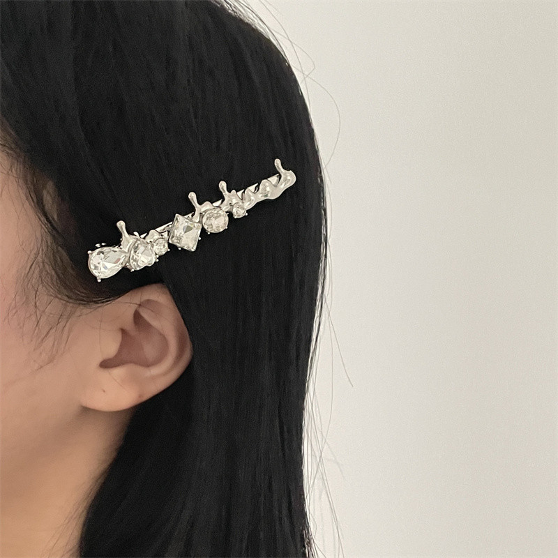 Fată de modă coreeană Agrafă de păr metal cu strasuri Agrafă pentru picior de rață Accesorii de păr pentru femei
