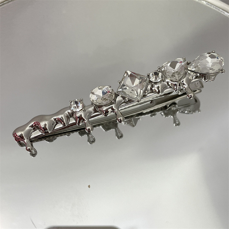 Fată de modă coreeană Agrafă de păr metal cu strasuri Agrafă pentru picior de rață Accesorii de păr pentru femei