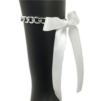 2 buc. Lanțuri de picior pentru femei de modă 2022, drăguț, lanț de metal, panglici, bijuterii pentru picioare, pentru plajă de vară, brățări romantice pentru femeie