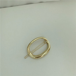 FFLACELL Modne metalne geometrijske šuplje ovalne kopče za kosu Ukosnice zlatno srebrne boje kopče dodaci za kosu