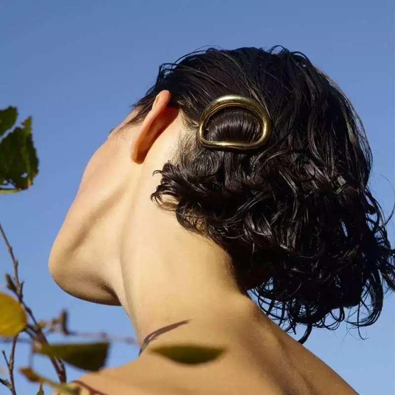 FFLACELL Modne metalne geometrijske šuplje ovalne kopče za kosu Ukosnice zlatno srebrne boje kopče dodaci za kosu