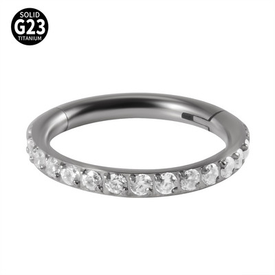 16G G23 titanijski prsten za nos šarke kliker otvorena dijafragma prsten za usne za nos modne dame okrugle naušnice nakit za piercing
