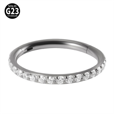 16G G23 titanijski prsten za nos šarke kliker otvorena dijafragma prsten za usne za nos modne dame okrugle naušnice nakit za piercing