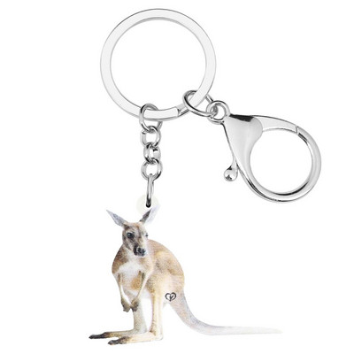 Bonsny Akrilni slatki klokanski privjesci za ključeve Privjesak za ključeve Životinjski ključ Chian Nakit Poklon za žene Djevojke Tinejdžeri Klasični privjesci za rođendanski dar