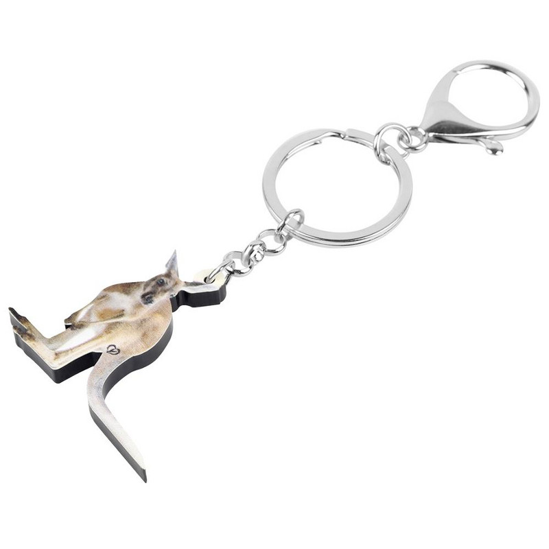 Bonsny Akrilni slatki klokanski privjesci za ključeve Privjesak za ključeve Životinjski ključ Chian Nakit Poklon za žene Djevojke Tinejdžeri Klasični privjesci za rođendanski dar