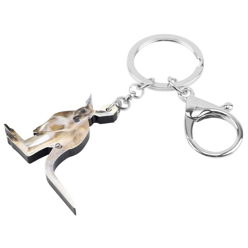 Bonsny Akrilni slatki klokanski privjesci za ključeve Privjesak za ključeve Životinjski ključ Chian Nakit Poklon za žene Djevojke Tinejdžeri Klasični privjesci za rođendanski dar