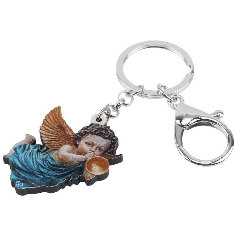 Bonsny akril Valentinovo Anđeo Kupid Privjesci za ključeve Privjesci za žene Djevojke Tinejdžeri Ručna torbica Auto Torbica Privjesci Ukrasi Poklon