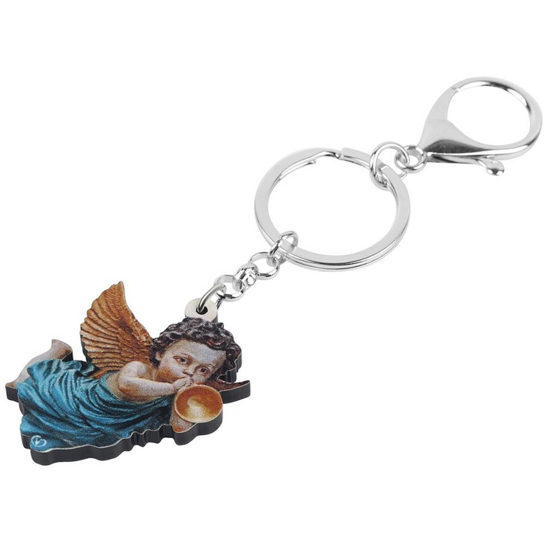 Bonsny akril Valentinovo Anđeo Kupid Privjesci za ključeve Privjesci za žene Djevojke Tinejdžeri Ručna torbica Auto Torbica Privjesci Ukrasi Poklon