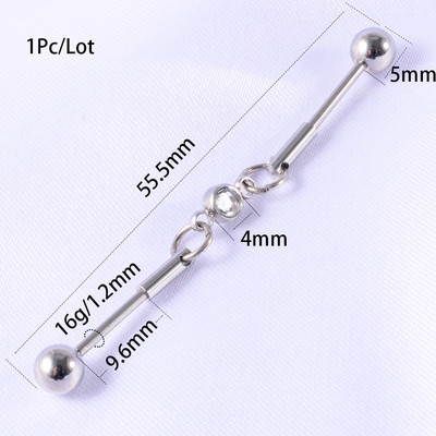 3 buc. Piercing industrial cu mreană din oțel inoxidabil 16G Cercei cu opal Bara dreaptă Piercing pentru ureche pentru cartilaj Barbele pot muta bijuteriile
