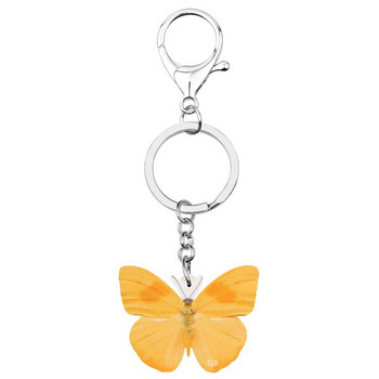 Μπρελόκ Bonsny Ακρυλικό κίτρινο πεταλούδα Μπρελόκ Μπρελόκ έντομο Ζώο Μπρελόκ Κοσμήματα για Γυναικείες Παιδική Μόδα Τσάντα Δώρου Αξεσουάρ